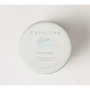 Casaluna Serenity Candle Sage & Mint 15 oz 2-Wick Coconut Soy Wax Blend NEW